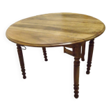 ﻿Round shutter table in solid walnut