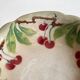 Plate mounted compotier with fruit iron earth with cherry decoration 1930