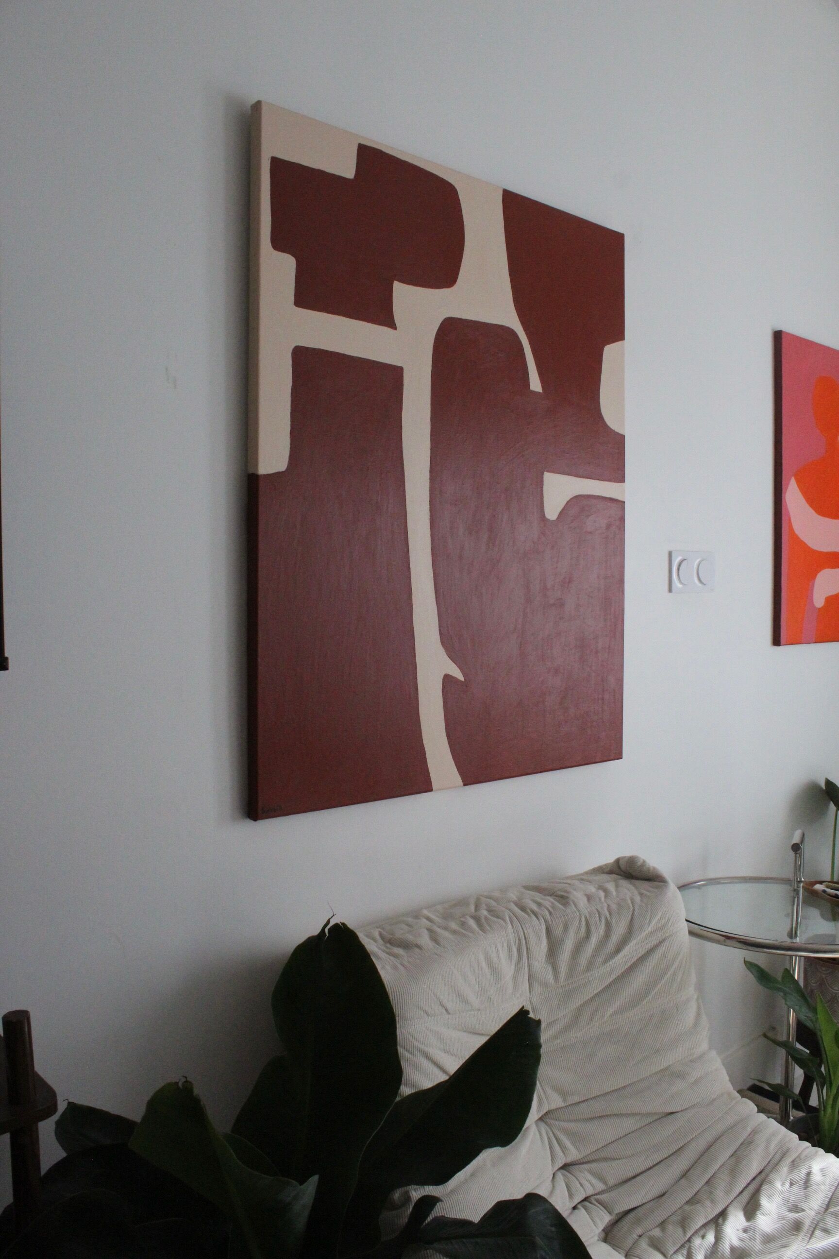 Organic abstract Bordeaux No. 1