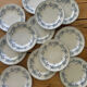 6 flat plates made of earthenware