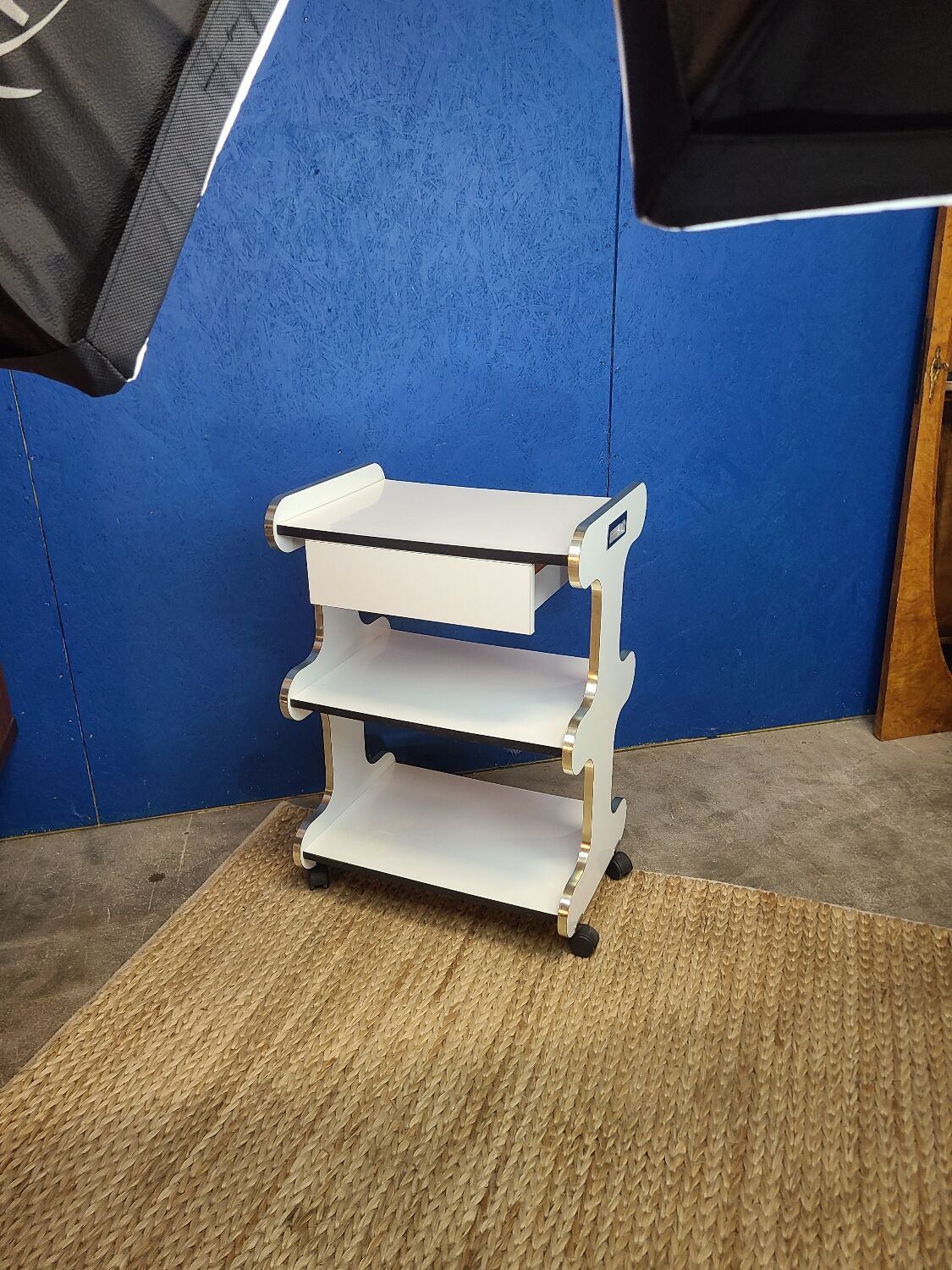 Vintage trolley on wheels