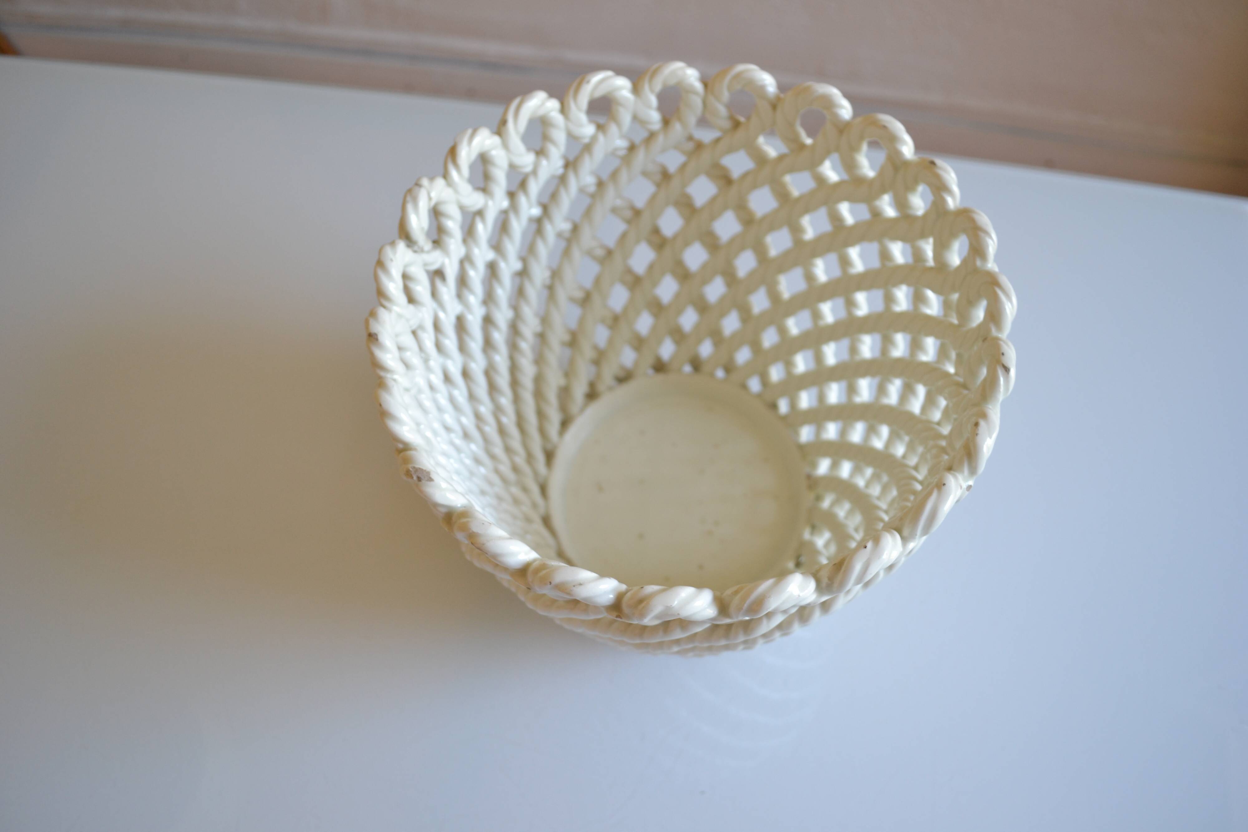 Woven ceramic cache-pot DLG Emile Tessier Pichon Uzès