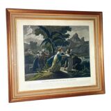 Last interview of Paul and Virginie lithograph framed