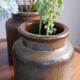 Lot de 3 pots en grès, anciens pots à moutarde