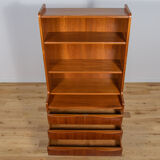 Mid-century teak shelf with pull-out top, 1970s