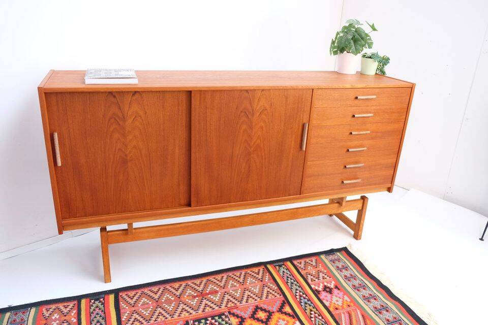 Teak buffet in retro vintage style from the 60s-70s.
