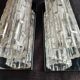 Pair of murano wall lamps, Toni Zuccheri for Venini, Tronchi, 25 cm
