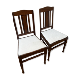 Paire de chaises à barreaux en acajou