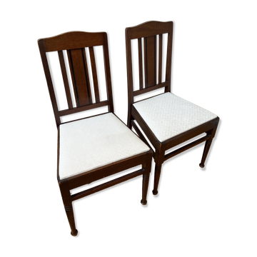 Paire de chaises à barreaux en acajou