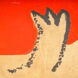 A vintage original painting by Mel Calman - Heavy Heart or Burden of Love