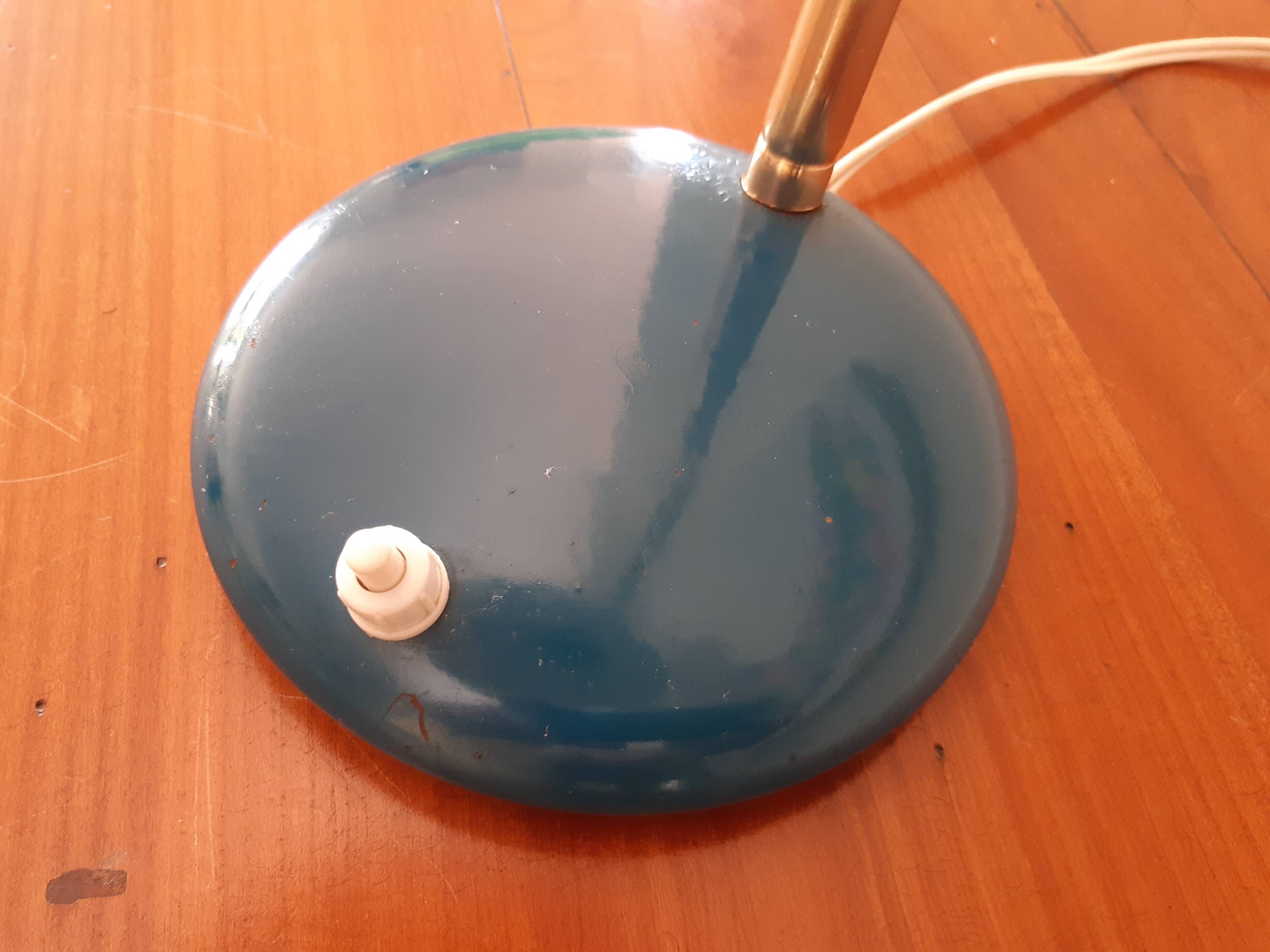 1960 duck blue desk lamp