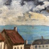 Oil on vintage panel