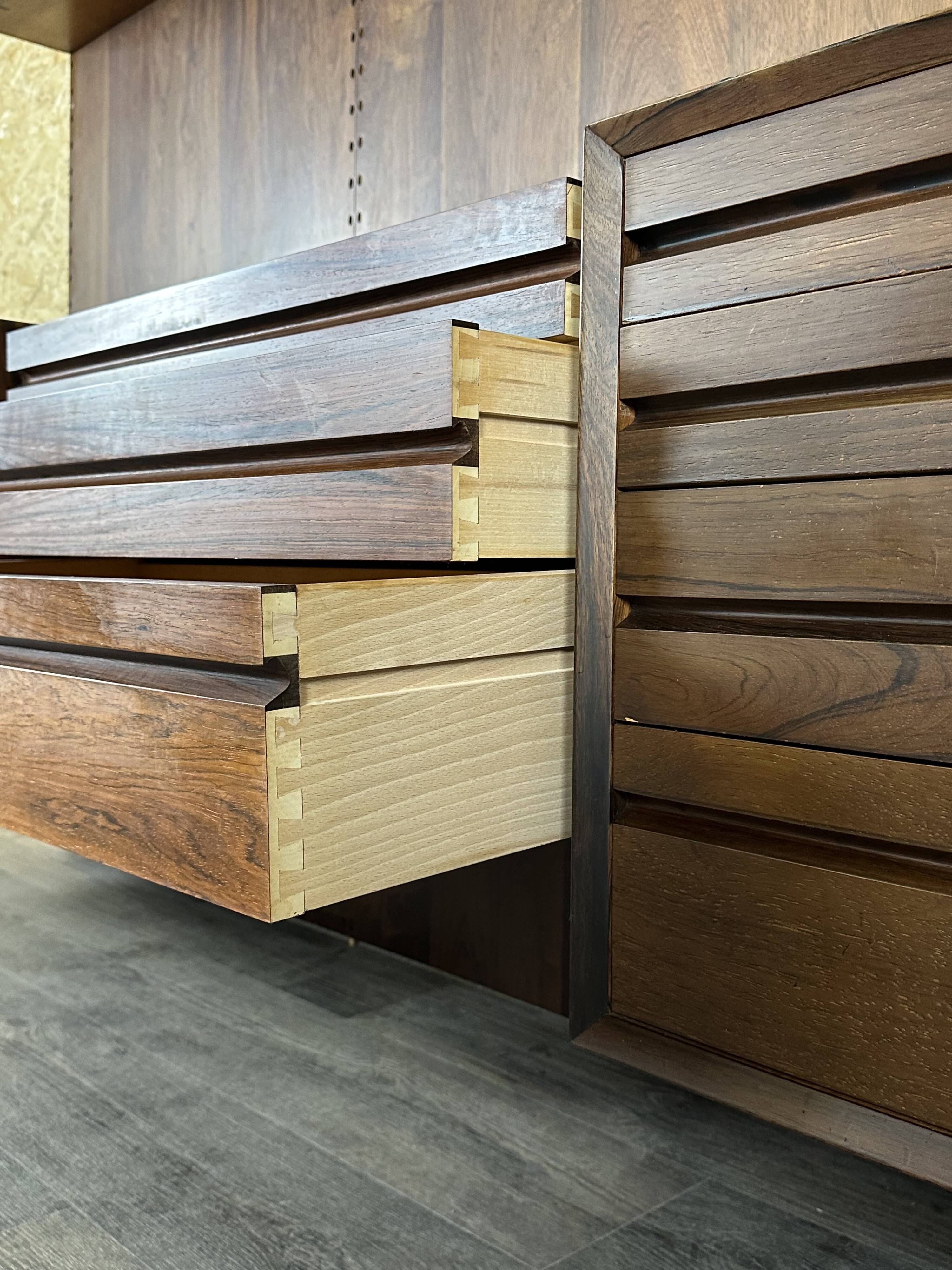 1960s 1970s Rio Rosewood Shelving System by Poul Cadovius for Cado Denmark