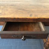 Farm table with stowed