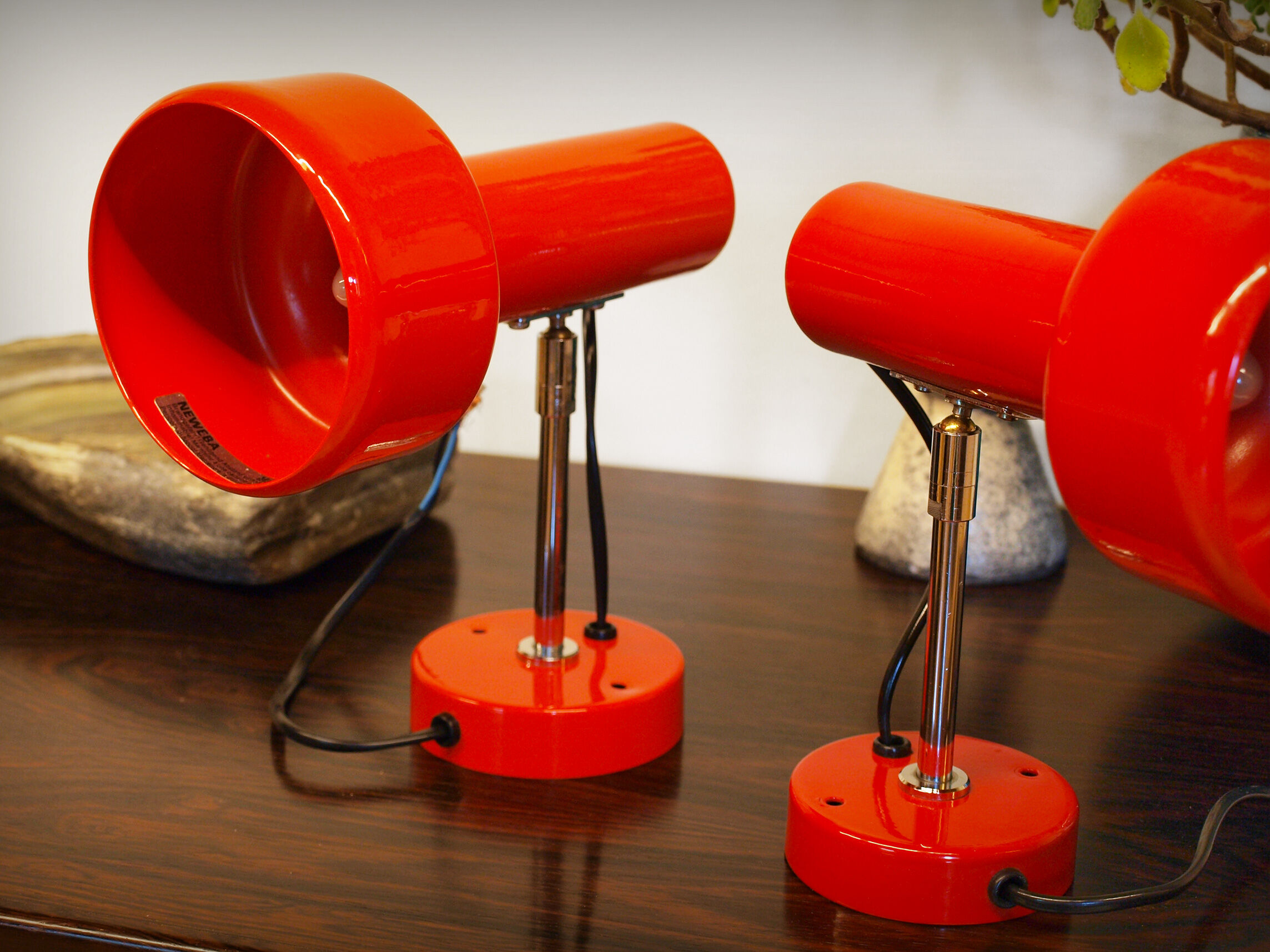 Pair of spot wall lamps by Neweba, Switzerland