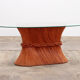 Bohemian bamboo mcguire dining table set with 6 palm leaf chairs, 1960 france.