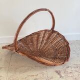 Vintage Rattan Log Basket