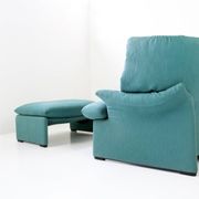 Cassina 'Portovenere' lounge chair with footstool – Vico Magistretti