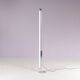 Lampe de sol Trapez en chrome des années 1990 avec tube blanc par Erwin Egli pour Ribag Suisse