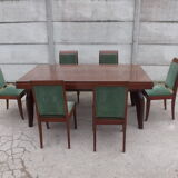 Gaston Poisson modernist mahogany table, art deco 1940