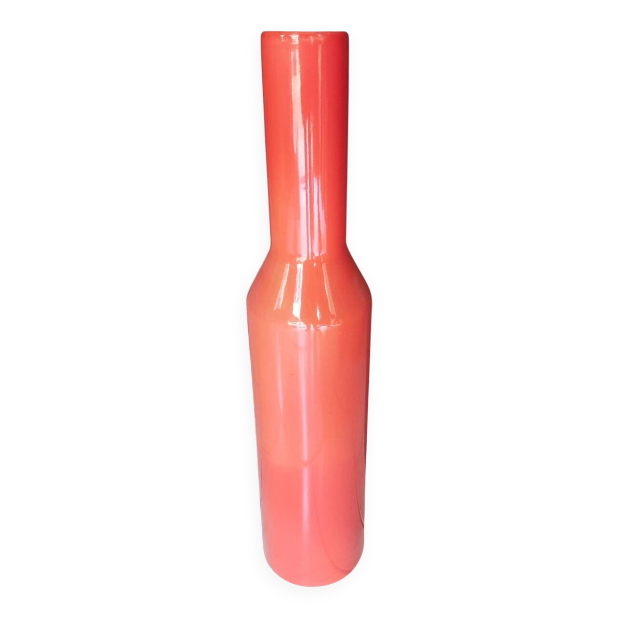 Red glazed stoneware vase