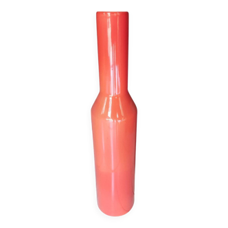 Vase rouge en grès émaillé