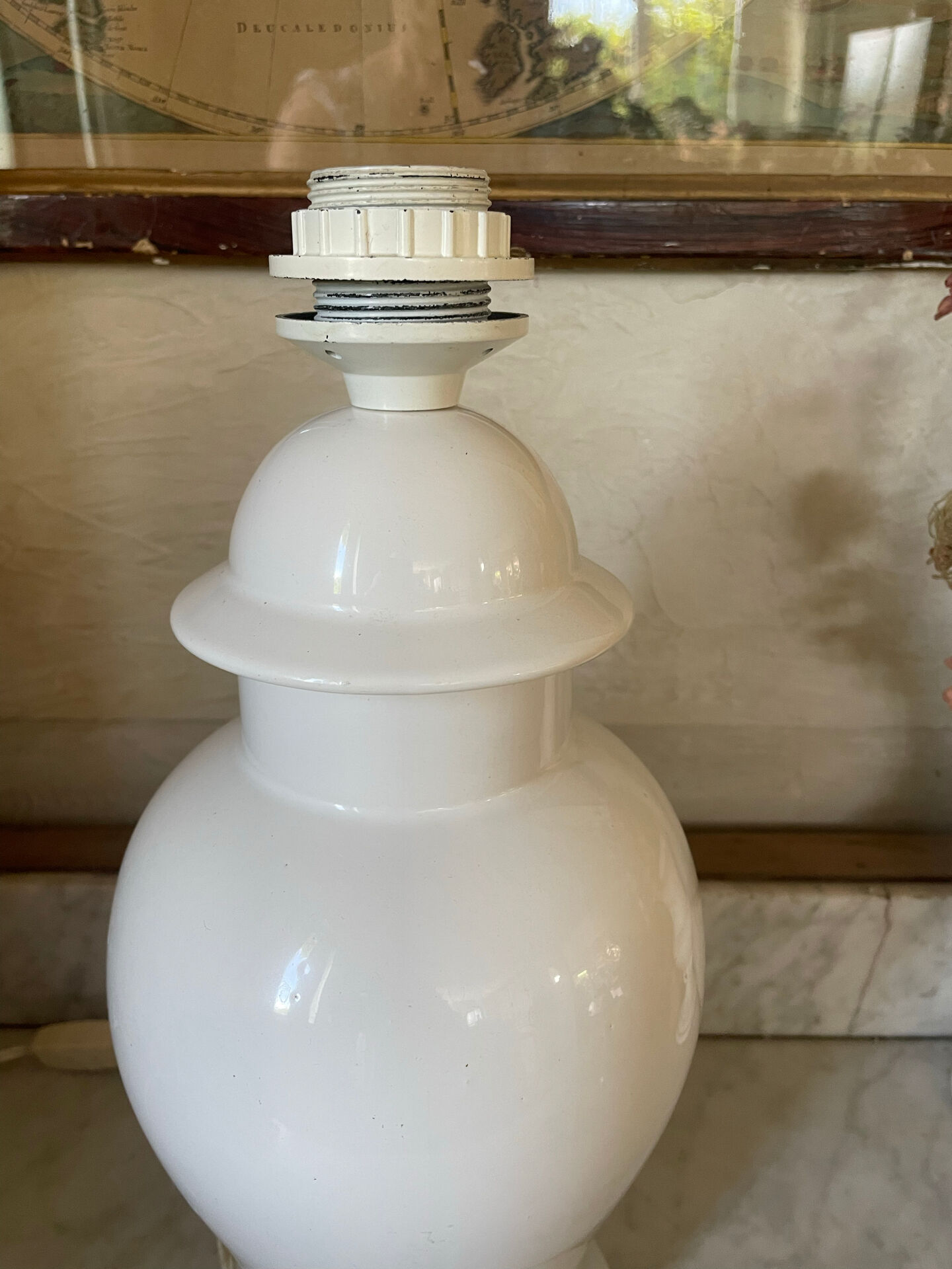 Vintage glazed ceramic lamp