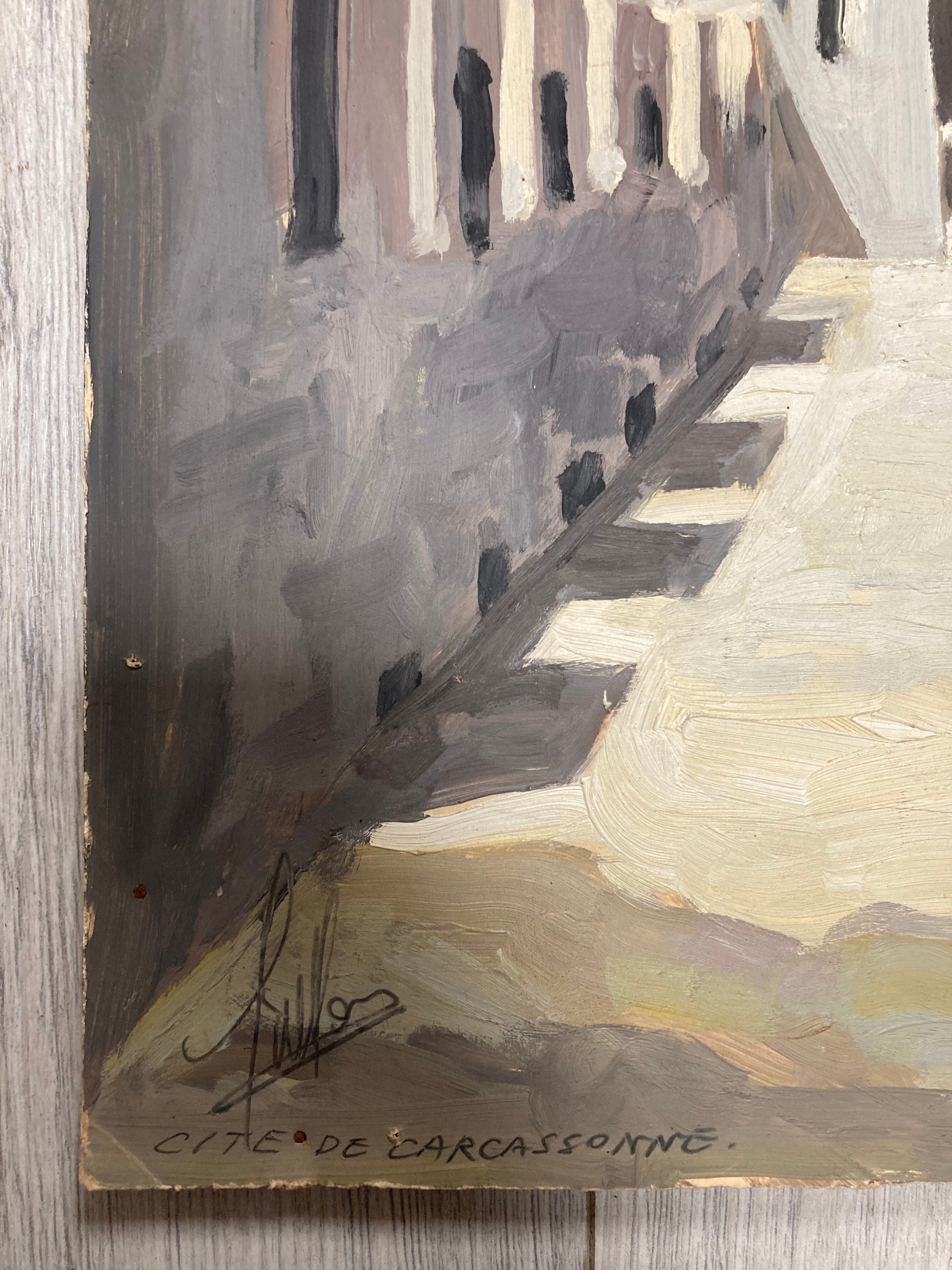 Oil on vintage panel