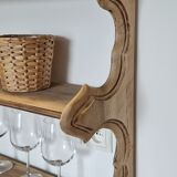 Old wall shelf carved in walnut