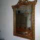 19th century gilded stuccoed wooden mirror 92x142cm