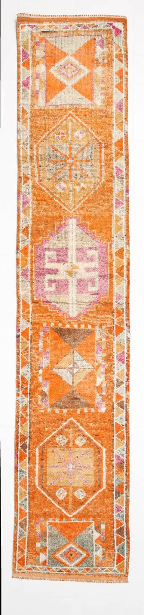 3x13  Long Turkish Vintage Runner Rug, 79x399Cm