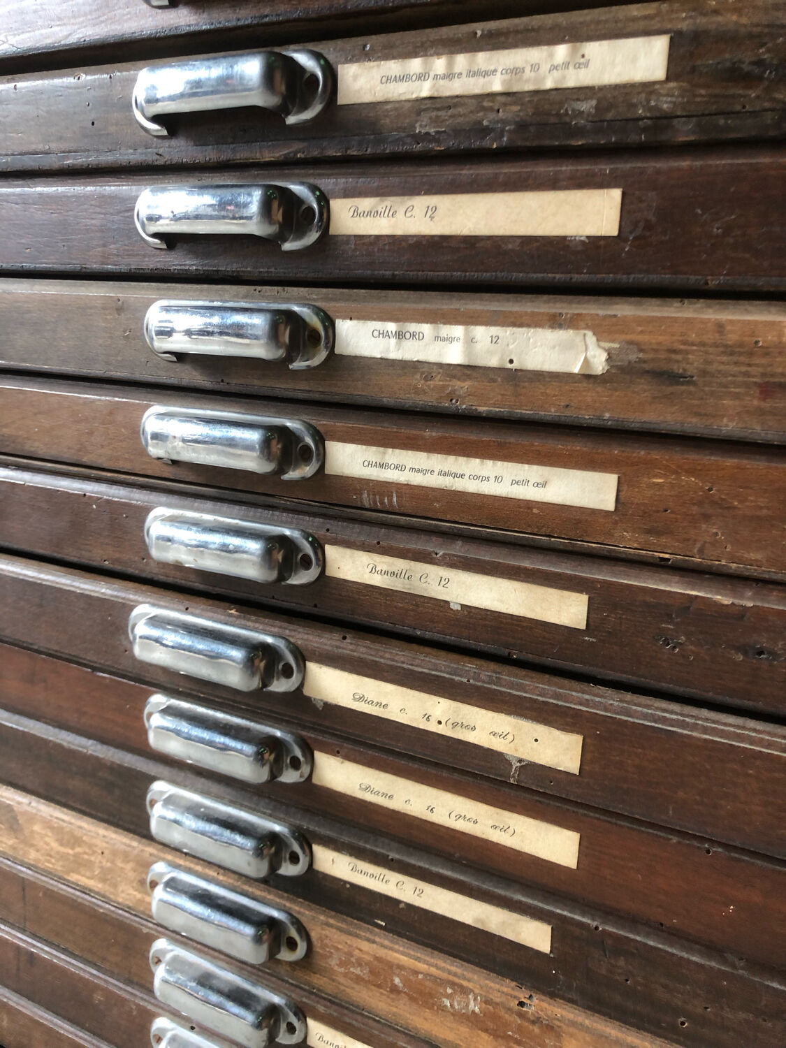 Old drawer loom furniture