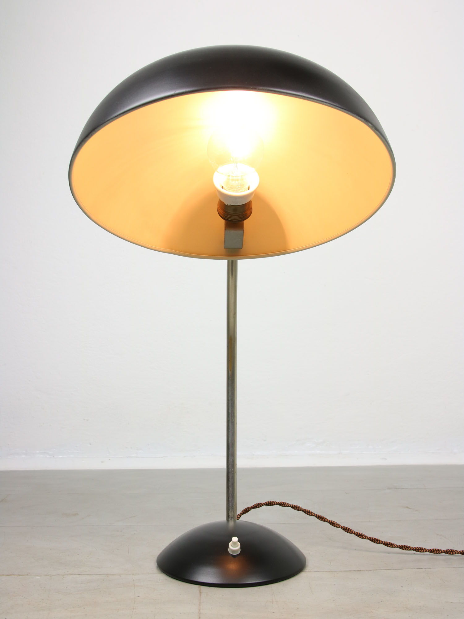 Black Bauhaus Table Lamp, 1930s