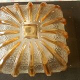 Old ceiling lamp vintage glass 70