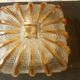 Old ceiling lamp vintage glass 70