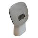 Vase design en porcelaine blanche et chromé