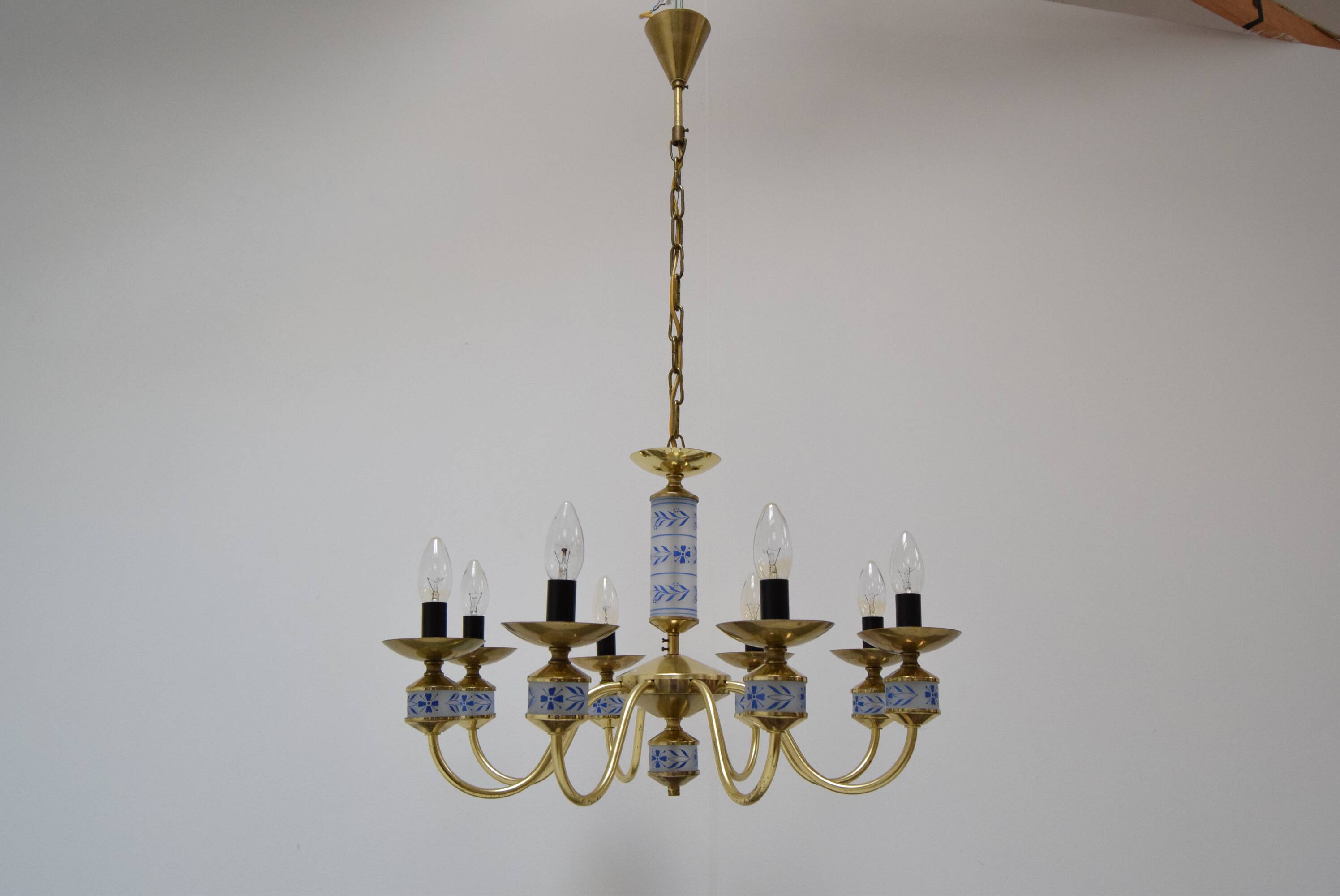 Mid-century Chandelier by Kamenicky Senov, Czechoslovakia, 1970's.