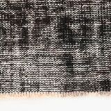 3x9 Shabby Chic Black Gray Turkish Runner Rug, 90x277Cm