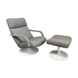 F142 swivel armchair with foot stool by Geoffrey Harcourt for Artifort 1960