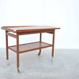 Danish teak serving trolley in the style of Arne Vodder, 1960s