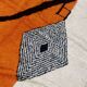 Moroccan handmade artisanal berber carpet magic orange eye 287 x 184 cm