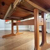Vintage teak rectangle extendable dining table by AM Mobler Denmark