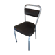 Old chair metal chrome & skaï brown 70s vintage