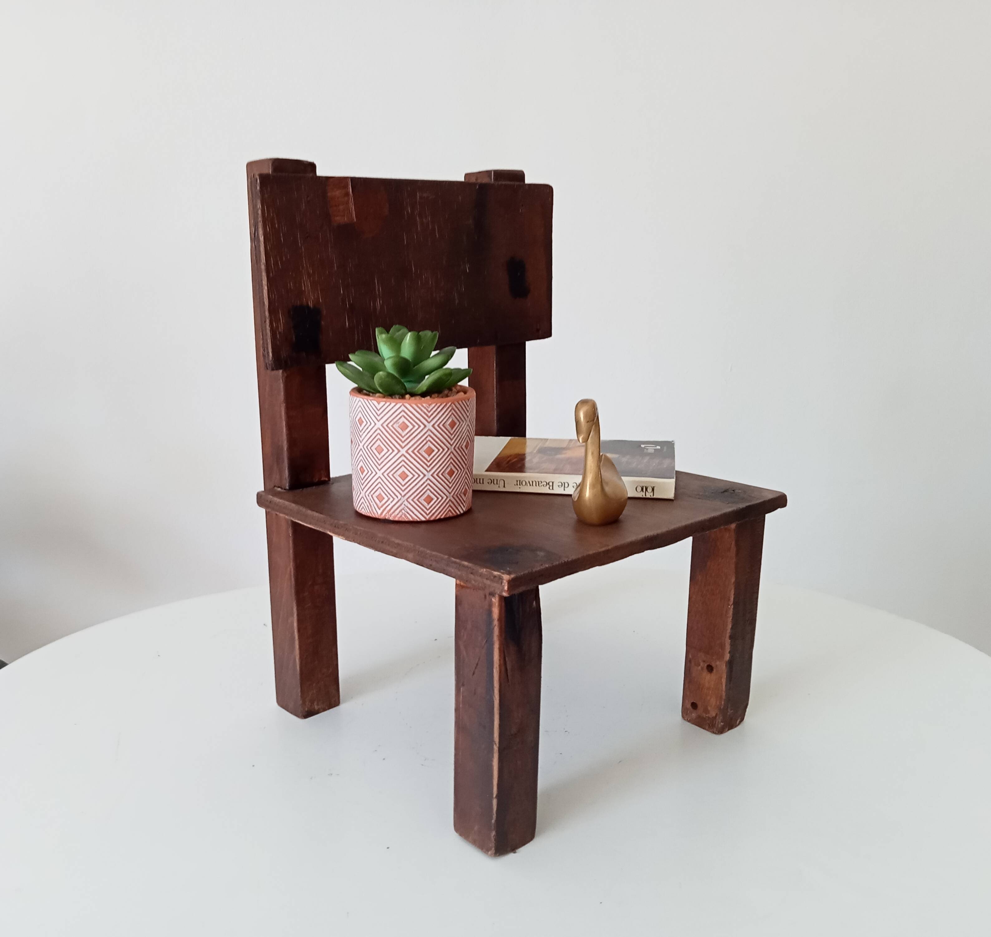 Antique children's chair, folk art, early 20th century