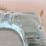 Ashtray signed Schneider France in blue crystal