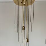 Vintage murano glass leaf chandelier, 1970s