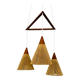Teakwood and Sisal Cascading Lamp by Temde