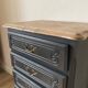 Chiffonnier vintage en bois peint en noir