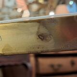 Jacques Quinet for Broncz, wheeled cart in bronze and glass, 20th century.