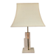 Travertine and brass lamp from the 70s